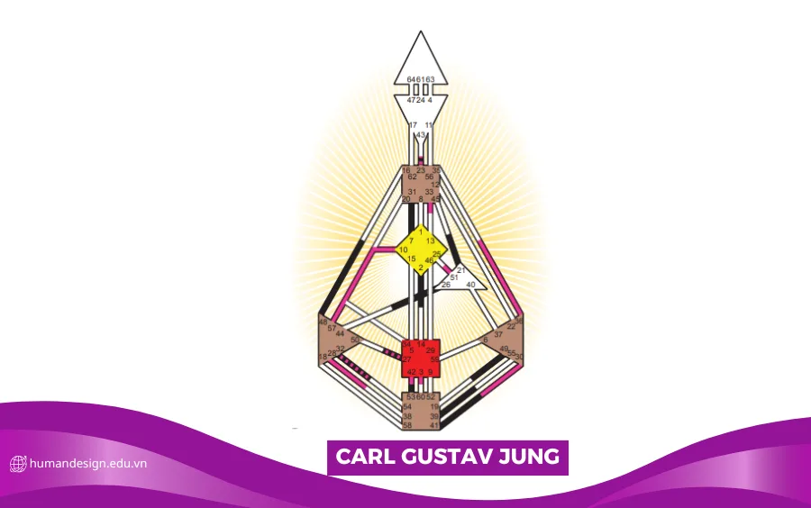 HÌNH ẢNH BIỂU ĐỒ HUMAN DESIGN CỦA CARL GUSTAV JUNG
